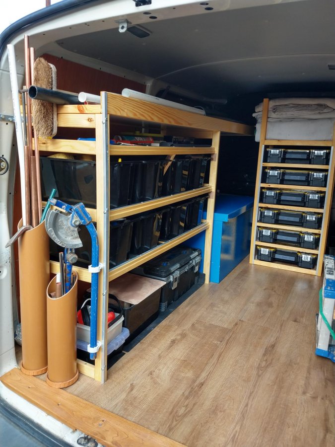 Plasteres Racking Van Good racking system for my van? | UK Workshop